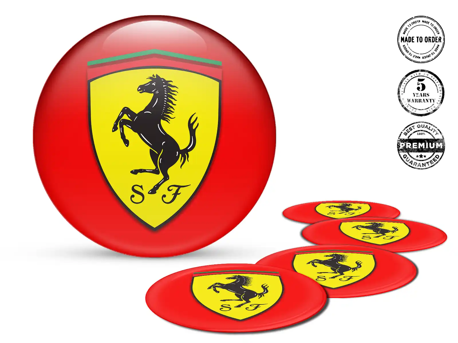 Ferrari Radaufkleber Edition Luxus-Silikon-Stil